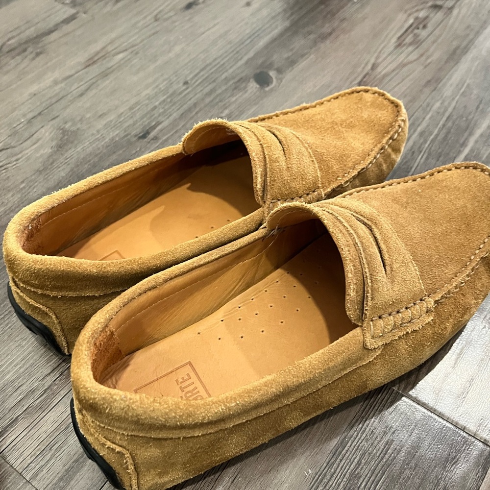 Tan Suede Driving Loafer